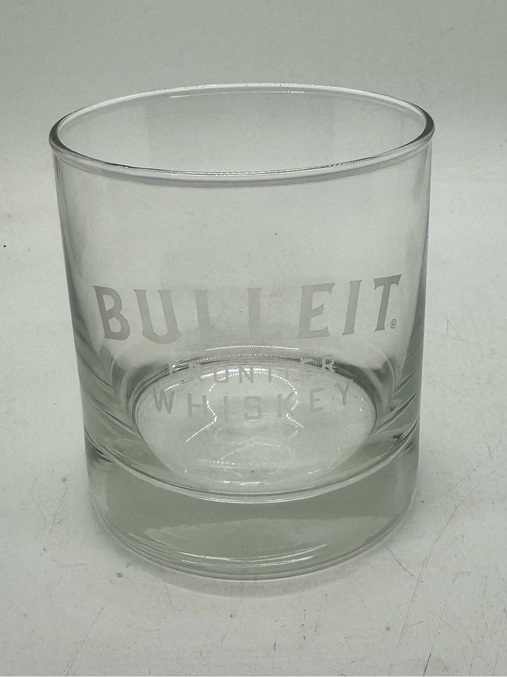 Brand New Twelve Bulleit Bourbon Frontier Whiskey Oval Rocks Glasses Heavy Base